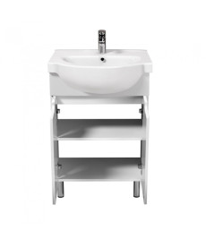 Тумба напольная Мойдодыр Tetris White 55 с раковиной Freja ДСП/МДФ белый глянец 00-0008037