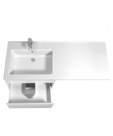 Тумба напольная Мойдодыр Wing 60-W с раковиной Rodeo L ДСП/МДФ белый глянец 00-0008279