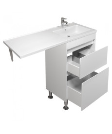 Тумба підлогова Мийдодір Wing 60-W з раковиною Rodeo R ДСП/МДФ білий глянець 00-0008280