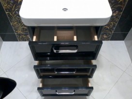 Тумба для підлоги під раковину Kerama Marazzi Pompei 60 см МДФ чорний PO.60.3\BLK