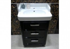 Тумба для підлоги під раковину Kerama Marazzi Pompei 60 см МДФ чорний PO.60.3\BLK