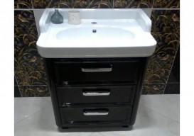 Тумба напольная под раковину Kerama Marazzi Pompei 80 см МДФ чёрный PO.80.3\BLK