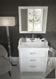 Тумба напольная под раковину Kerama Marazzi Pompei 80 см МДФ белый PO.80.3\WHT