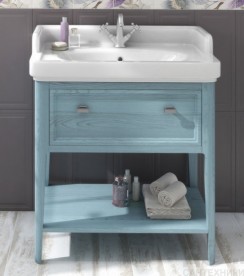 Тумба напольная под раковину Kerama Marazzi Provence 80 см массив дерева синий PR.80\BLU