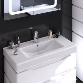 Тумба для підлоги Sanwerk Alessa 100х44 см з раковиною Принц білий MV0000347