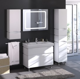 Тумба для підлоги Sanwerk Alessa 90х44 см з раковиною Принц білий MV0000345