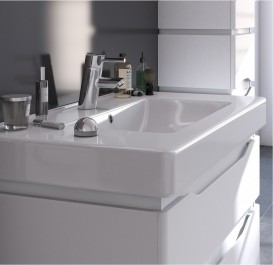 Тумба подвесная Sanwerk Alessa Air 100х44 см с раковиной Принц белый MV0000365