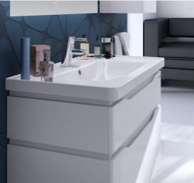 Тумба підвісна Sanwerk Alessa Air 80х44 см з раковиною Канті білий MV0000640