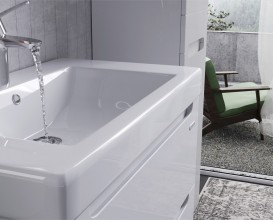 Тумба напольная Sanwerk Era 100х45 см с раковиной Принц белый MV0000408