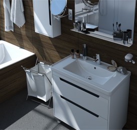 Тумба для підлоги Sanwerk Greta 60х44 см з раковиною Канті білий MV0000617