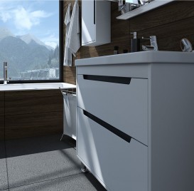 Тумба для підлоги Sanwerk Greta 70х44 см з раковиною Канті білий MV0000619