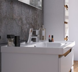 Тумба напольная Sanwerk Liga 70х44 см с раковиной Канте белый/мессина MV0000642