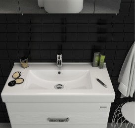 Тумба напольная Sanwerk Sierra 100х44 см с раковиной Принц белый MV0000452