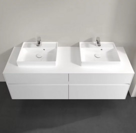  	Тумба под раковину Villeroy & Boch Collaro 160х50 см с подсветкой ДСП матовый белый C021B0MS