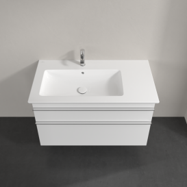 Тумба під раковину Villeroy & Boch Venticello 95,3х50,2 см МДФ глянсовий білий/ручка хром A92701DH