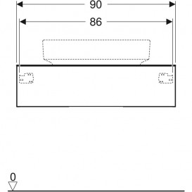 Тумба під накладну раковину Geberit VariForm 90х51 см ДСП дуб 501.169.00.1