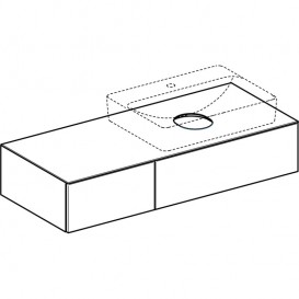 Тумба под накладную раковину Geberit VariForm 120х51 см ДСП дуб 501.175.00.1