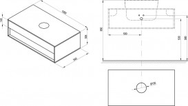 Тумба под накладную раковину Ravak Step SD 1000 подвесная МДФ белый X000001429