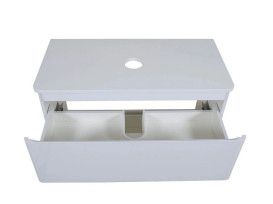 Тумба під раковину Аквародос Акцент 100 см із стільницею ДСП/МДФ білий АР000040133