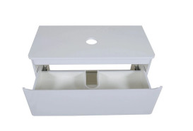 Тумба под раковину Аквародос Акцент 100 см со столешницей ДСП/МДФ белый АР000040134