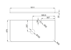 Тумба под раковину Аквародос Акцент 100 см со столешницей ДСП/МДФ белый АР000040134