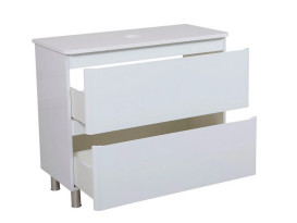 Тумба под раковину Аквародос Акцент 100 см со столешницей ДСП/МДФ белый АР000040134