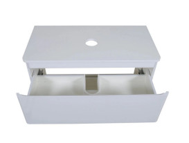 Тумба под раковину Аквародос Акцент 80 см со столешницей ДСП/МДФ белый АР000040135