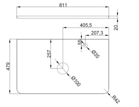 Тумба под раковину Аквародос Акцент 80 см со столешницей ДСП/МДФ белый АР000040135