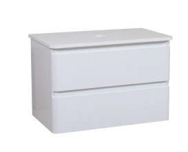 Тумба под раковину Аквародос Акцент 80 см со столешницей ДСП/МДФ белый АР000040135