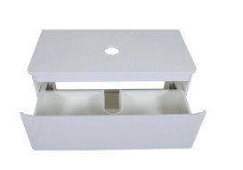 Тумба под раковину Аквародос Акцент 80 см со столешницей ДСП/МДФ белый АР000040136