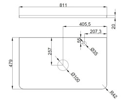 Тумба под раковину Аквародос Акцент 80 см со столешницей ДСП/МДФ белый АР000040136