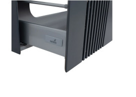 Тумба под раковину Аквародос Манхэттен 120 см со столешницей Namibia Black МДФ антрацит матовый АР000094860