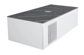 Тумба под раковину Аквародос Манхэттен 100 см со столешницей Namibia Black МДФ белый матовый АР000089858