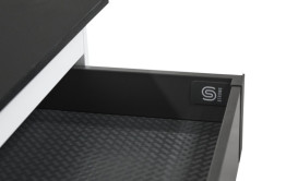 Тумба під раковину Besco Dexa 60х50 см МДФ чорний/чорна ручка SUD-654-CC