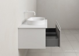 Тумба під раковину Catalano Horizon підвісна 71,5х48 см алюміній білий матовий 5M7550BM