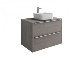 Тумба під раковину-чашу підвісна Roca Inspira 80х49.8 см з двома ящиками МДФ дуб A851080402