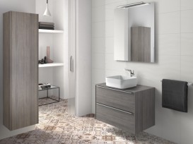 Тумба під раковину-чашу підвісна Roca Inspira 80х49.8 см з двома ящиками МДФ дуб A851080402