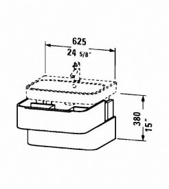 Тумба под раковину Duravit Happy D.2 подвесная 62,5х48 см ДСП лен H2636407575
