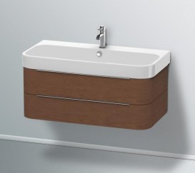 Тумба под раковину Duravit Happy D.2 подвесная 97,5х48 см ДСП американский орех H2636601313