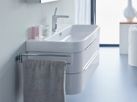 Тумба под раковину Duravit Happy D.2 подвесная 97,5х48 см ДСП белый глянцевый H2636602222