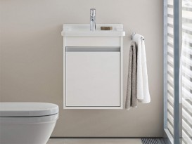 Тумба под раковину Duravit Ketho подвесная 40х28,5 см МДФ белый матовый KT6417L1818