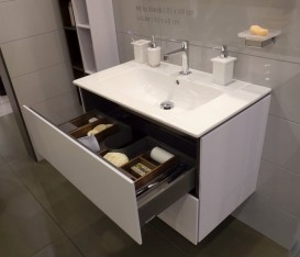 Тумба под раковину Duravit L-Cube подвесная 82х48,1 см ДСП белый глянцевый LC624102222