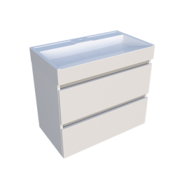 Тумба под раковину Fancy Marble Palma 80х45 см МДФ белый глянец 5761ШН