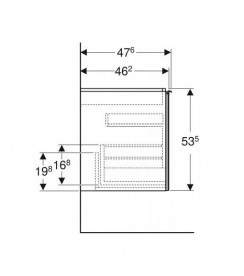 Тумба под раковину Geberit Acanto 119х47,6 см ДСП/стекло песочно-серый 502.355.JL.2