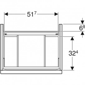 Тумба під раковину Geberit iCon 59,2x61,5x47,6 см ДСП лава матова 502.303.JK.1
