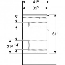 Тумба под раковину Geberit iCon 74x61,5x41,6 см ДСП лава матовый 502.308.JK.1