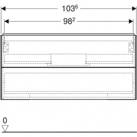 Тумба под раковину Geberit One 103,6x50,4x47 см ДСП песочно-серый глянцевый 505.264.00.4