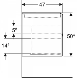 Тумба під раковину Geberit One 103,6x50,4 см ДСП чорний матовий 505.264.00.8
