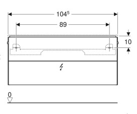 Тумба під раковину Geberit One 104,5x39,5 см із підсвічуванням МДФ білий глянсовий 500.386.01.1