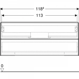 Тумба під раковину Geberit One 118,4x50,4 см ДСП чорний матовий 505.265.00.8